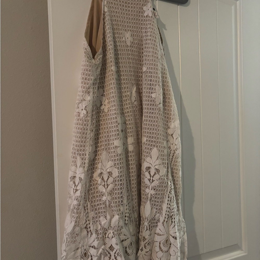 Francesca's Collections Cream Lace Dress